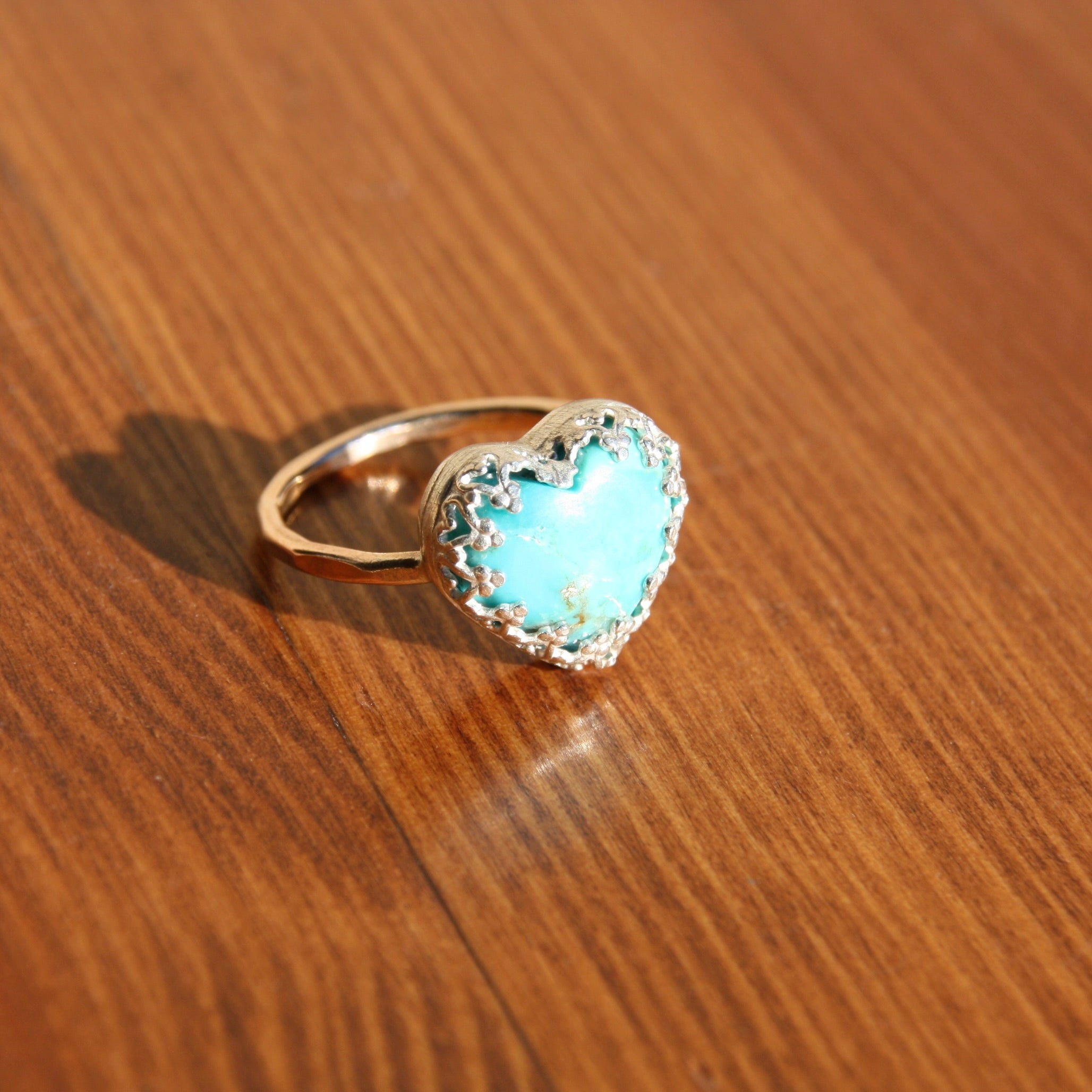 Turquoise Heart Ring #114 - Jennifer Cervelli Jewelry