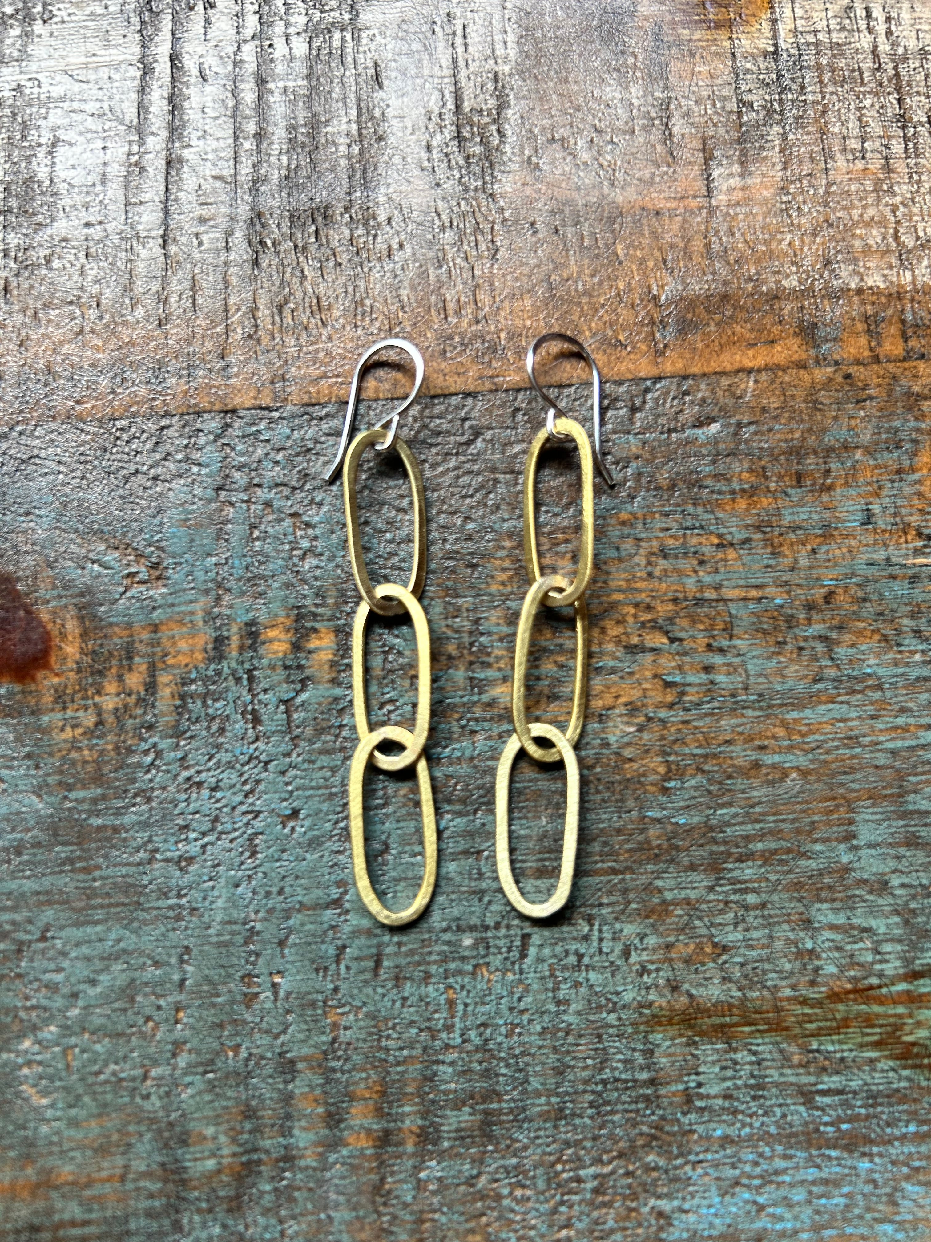 Paperclip Chain Earrings - Jennifer Cervelli Jewelry