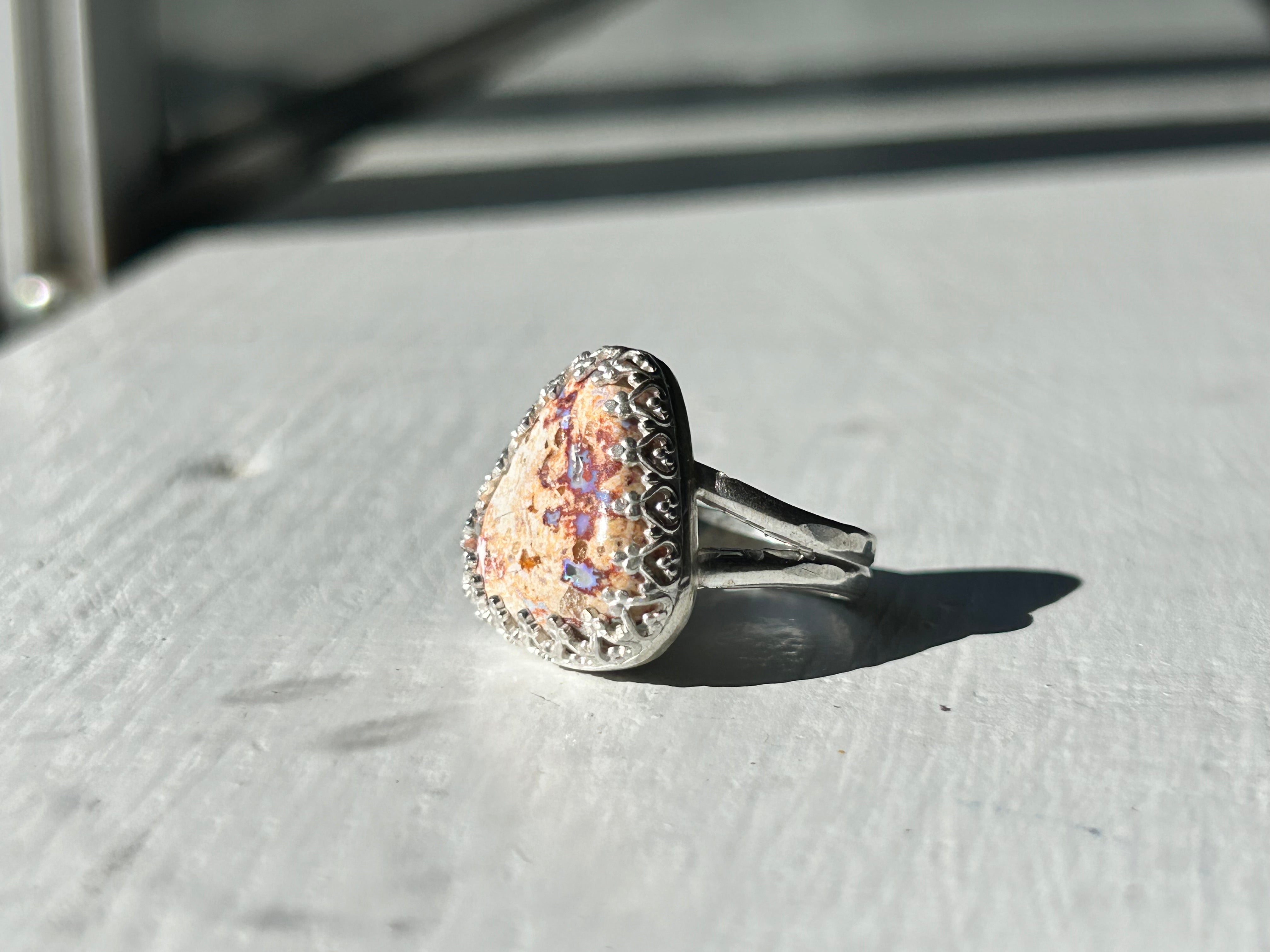 Fire Opal Statement Ring #128 - Jennifer Cervelli Jewelry