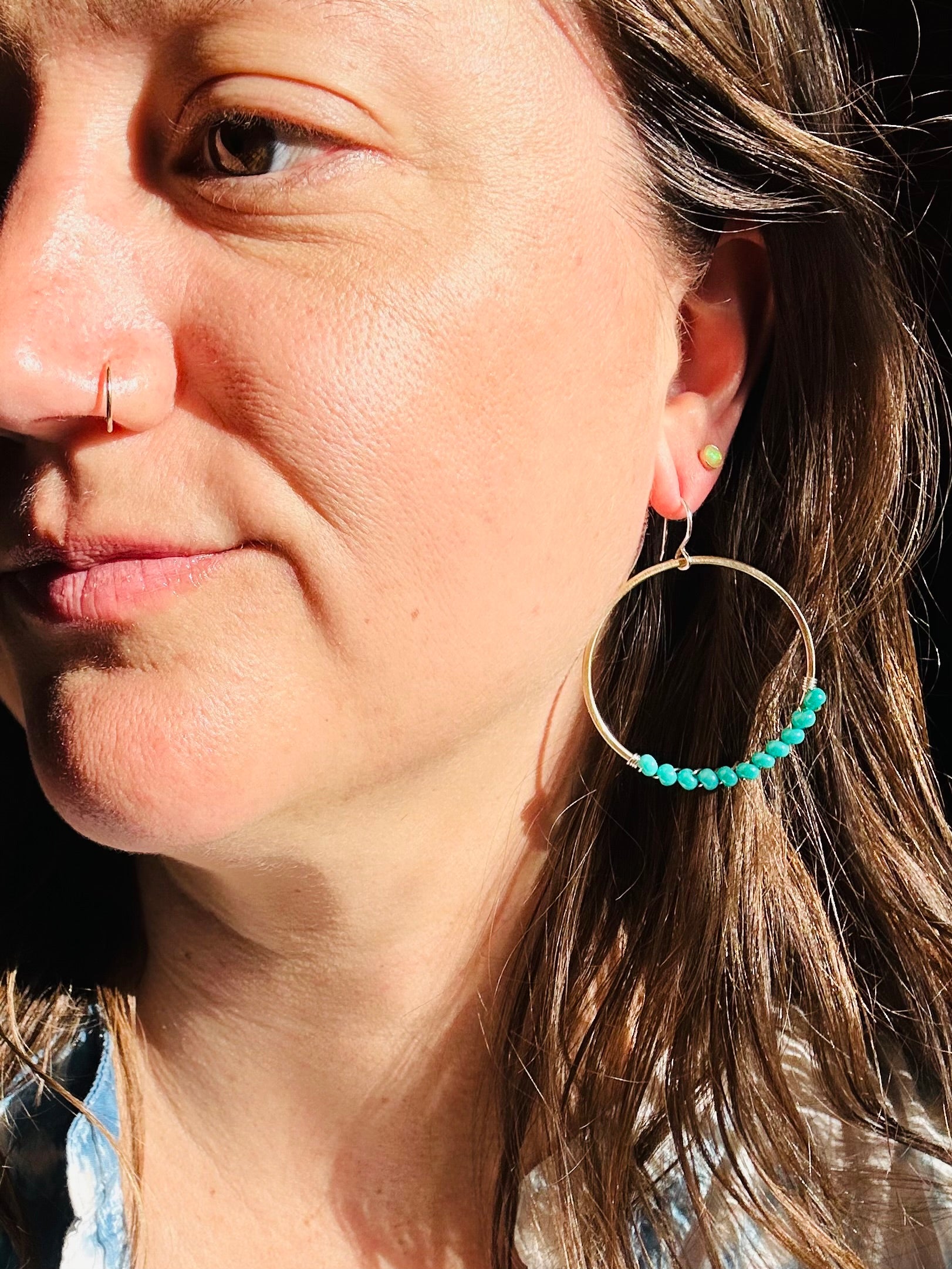 Solstice Hoops – Ocean Aura - Jennifer Cervelli Jewelry