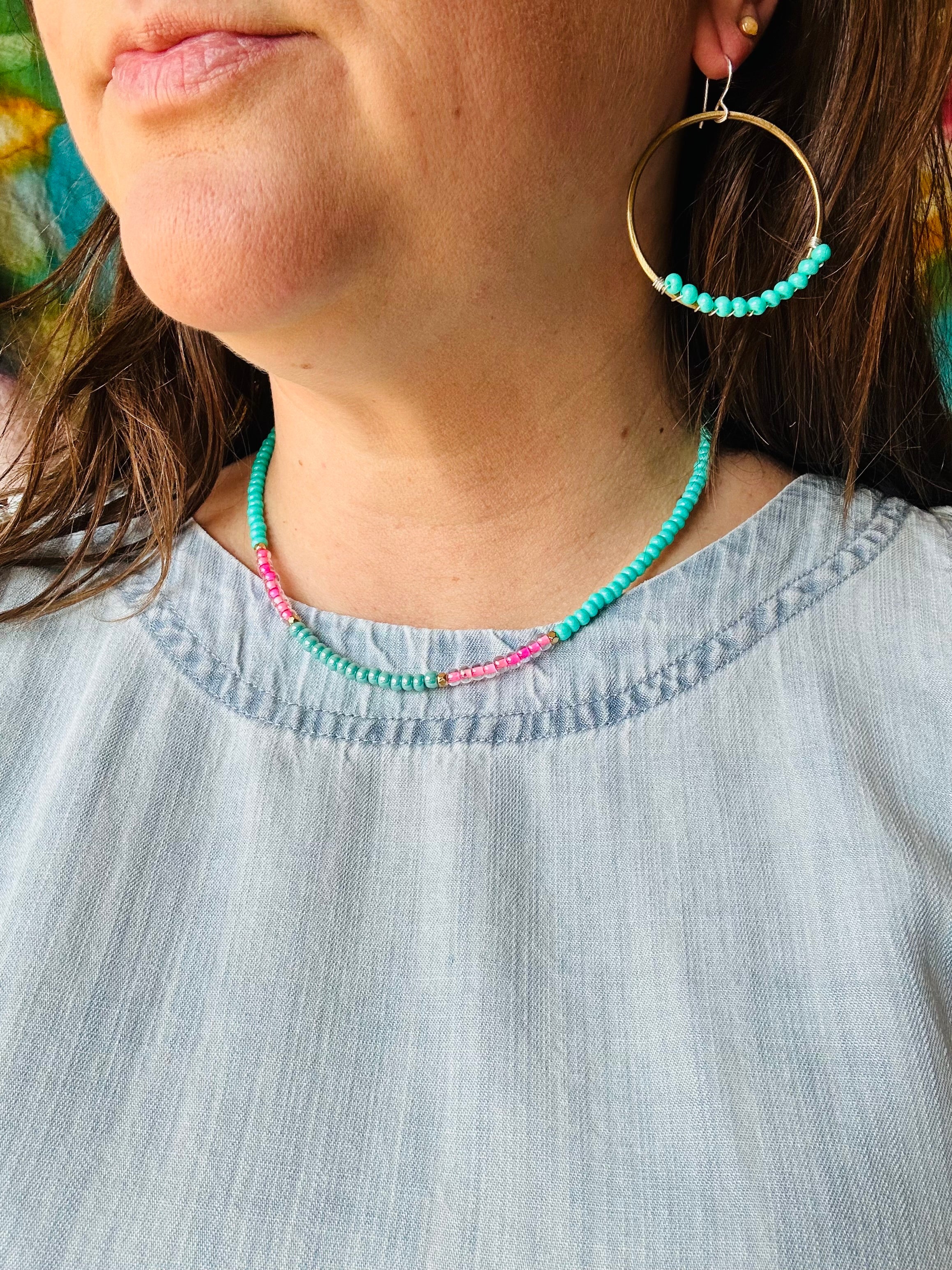 Solstice Hoops – Ocean Aura - Jennifer Cervelli Jewelry