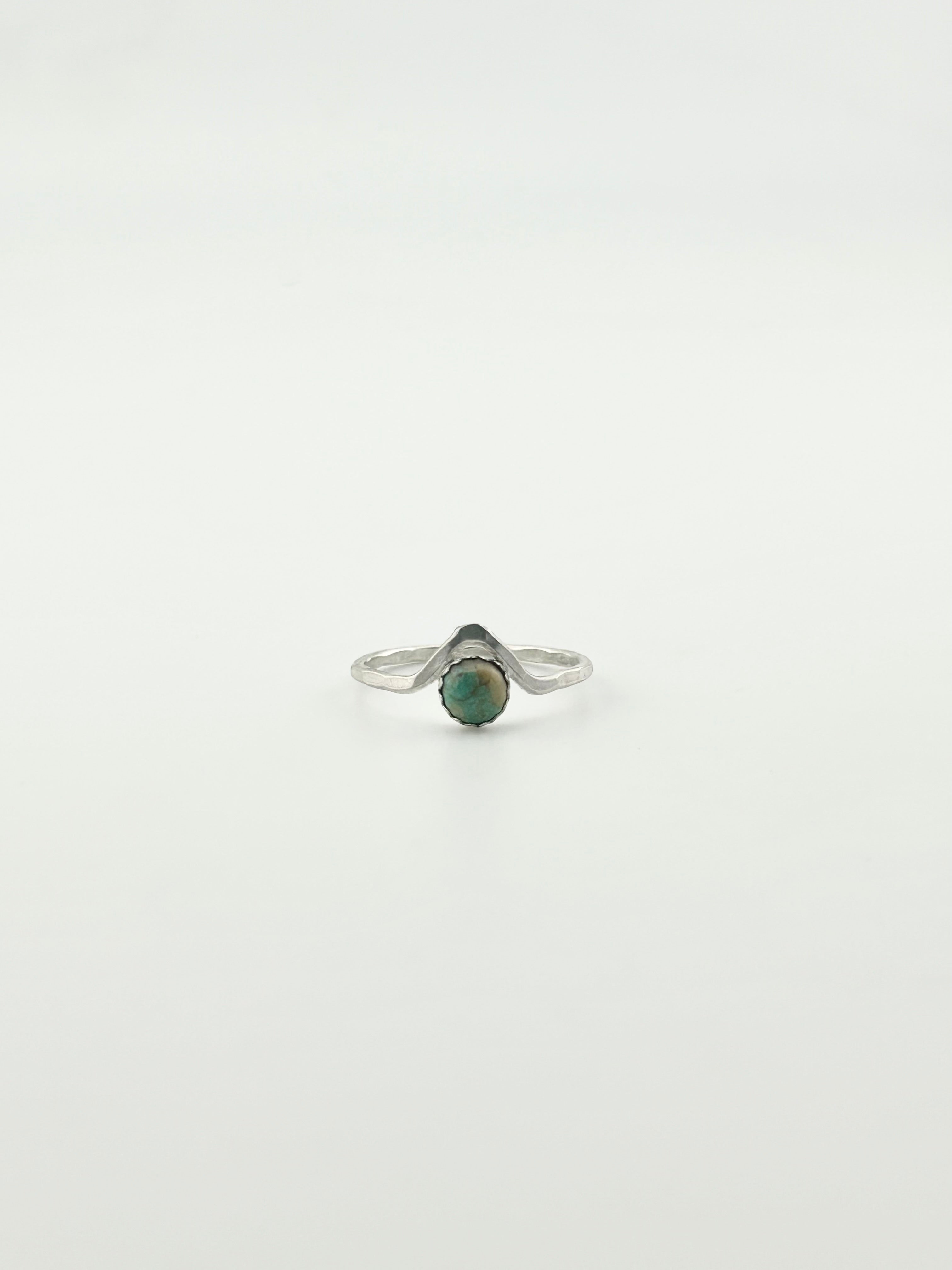 Turquoise Chevron Stacking Ring - Jennifer Cervelli Jewelry