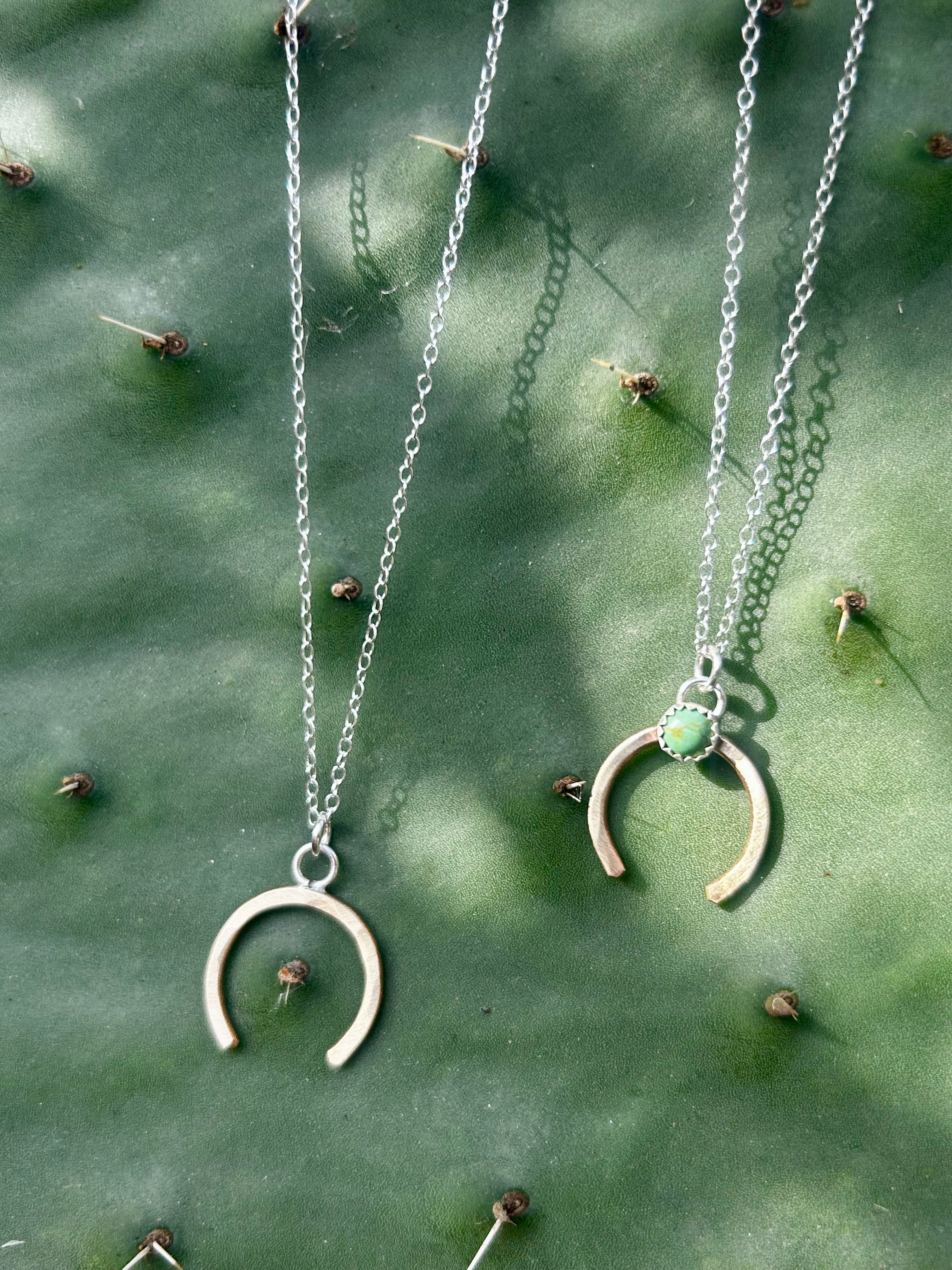 Share Luck - Lucky Horseshoe Charm Necklace - Turquoise - Jennifer Cervelli Jewelry