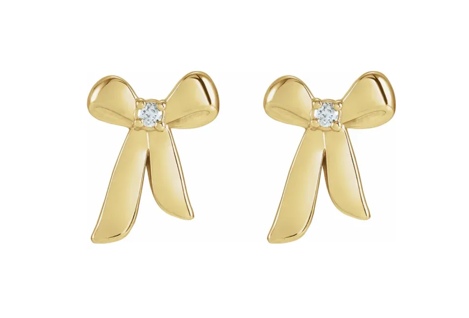 Diamond Bow Stud Earrings - Jennifer Cervelli Jewelry