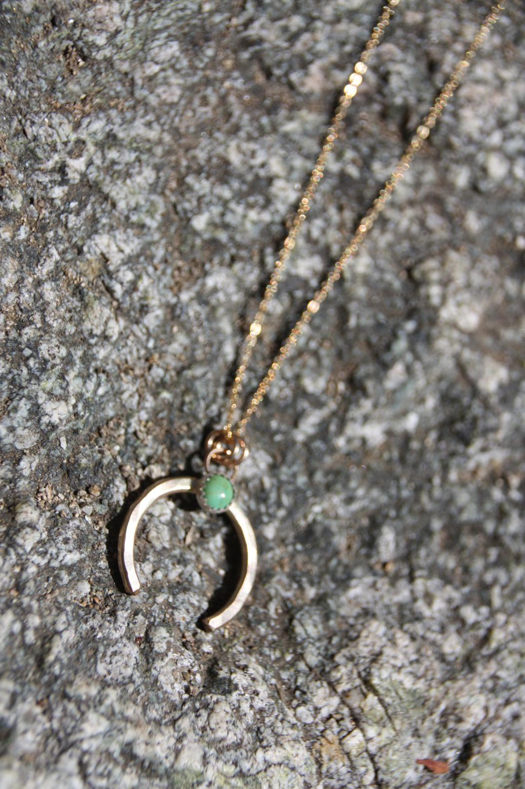 Share Luck - Lucky Horseshoe Charm Necklace - Turquoise - Jennifer Cervelli Jewelry