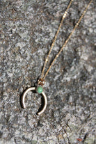 Share Luck - Lucky Horseshoe Charm Necklace - Turquoise - Jennifer Cervelli Jewelry