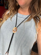 One of a Kind Fire Opal Bolo Tie #100 - Jennifer Cervelli Jewelry