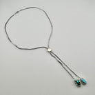 Snake Chain Turquoise Bolo Necklace #103 - Jennifer Cervelli Jewelry