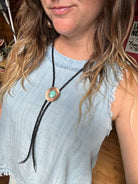 One of a Kind Turquoise Bolo Tie #104 - Jennifer Cervelli Jewelry