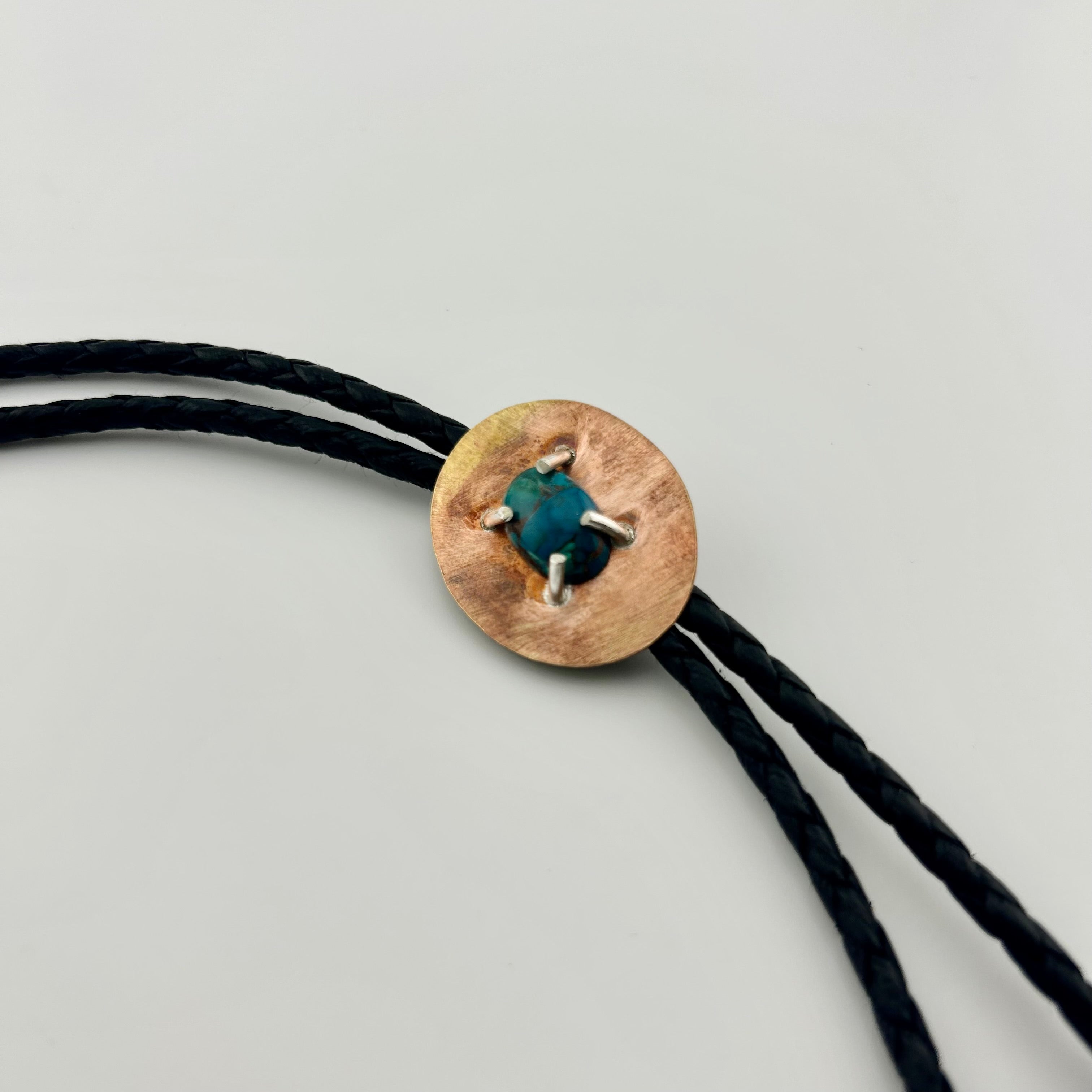 One of a Kind Turquoise Bolo Tie #107 - Jennifer Cervelli Jewelry