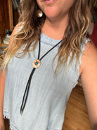 One of a Kind Turquoise Bolo Tie #107 - Jennifer Cervelli Jewelry