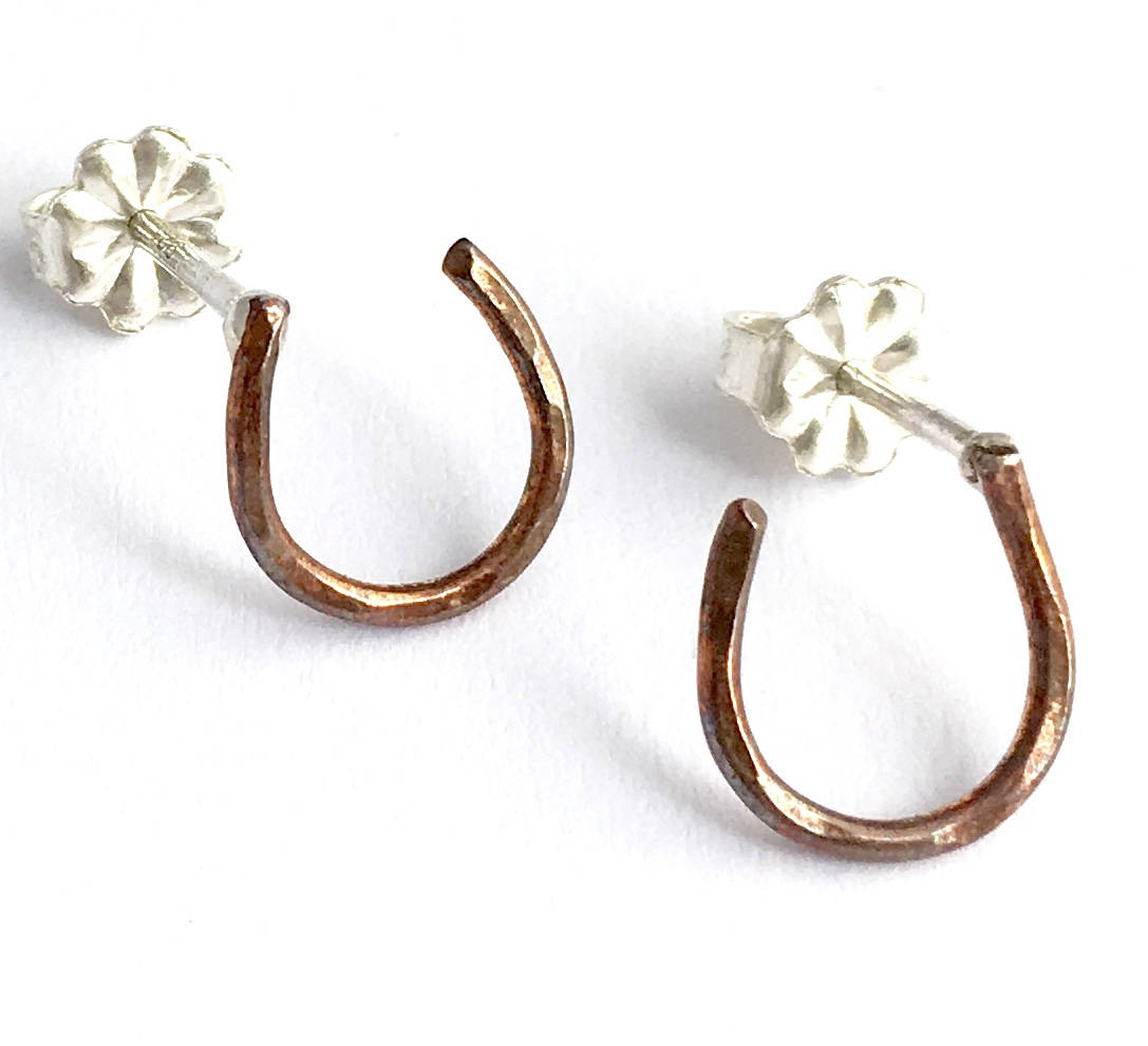 Lucky Horseshoe Stud Earrings