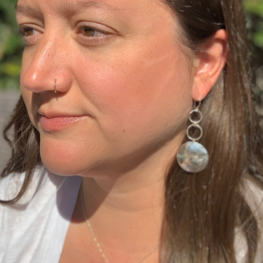 Full Moon Chandelier Earrings - Jennifer Cervelli Jewelry