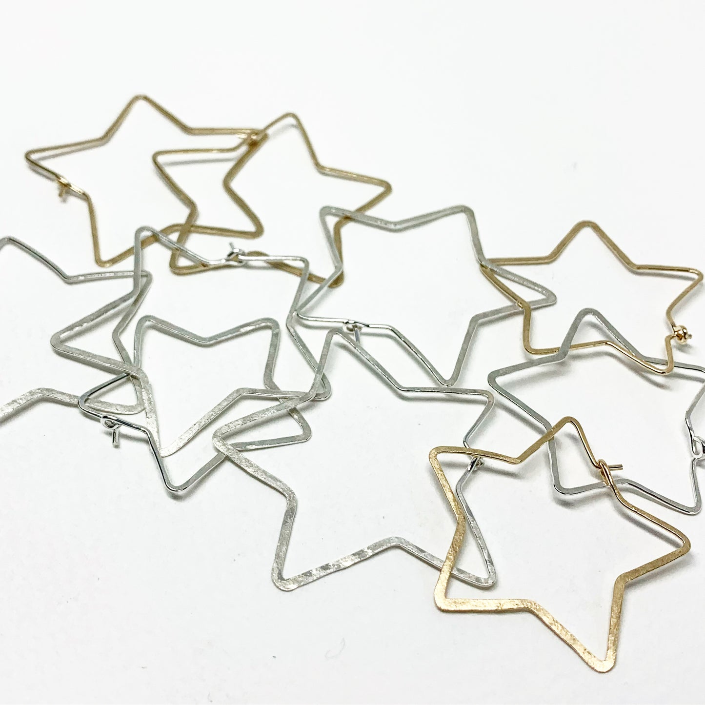 Star Hoops - Size Large - Jennifer Cervelli Jewelry