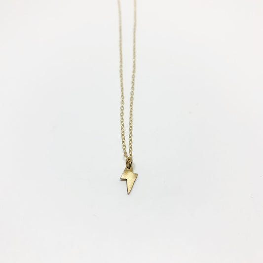 Mini Lightning Bolt Charm Necklace - Jennifer Cervelli Jewelry
