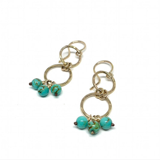 Mini Turquoise Chandelier Earrings - Jennifer Cervelli Jewelry