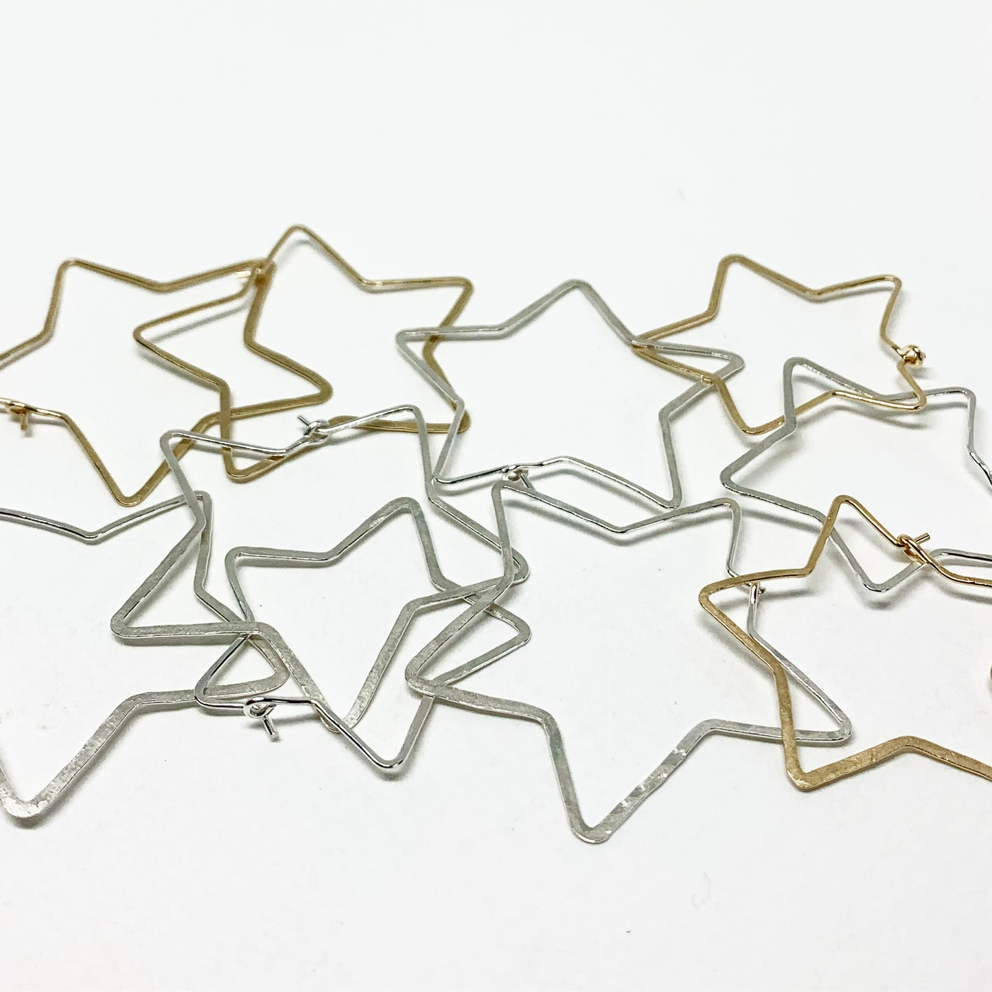 Star Hoops - Size Large - Jennifer Cervelli Jewelry