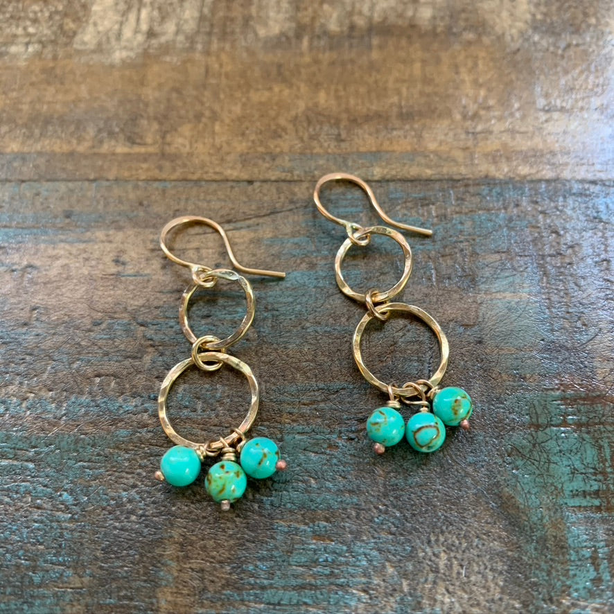 Mini Turquoise Chandelier Earrings - Jennifer Cervelli Jewelry