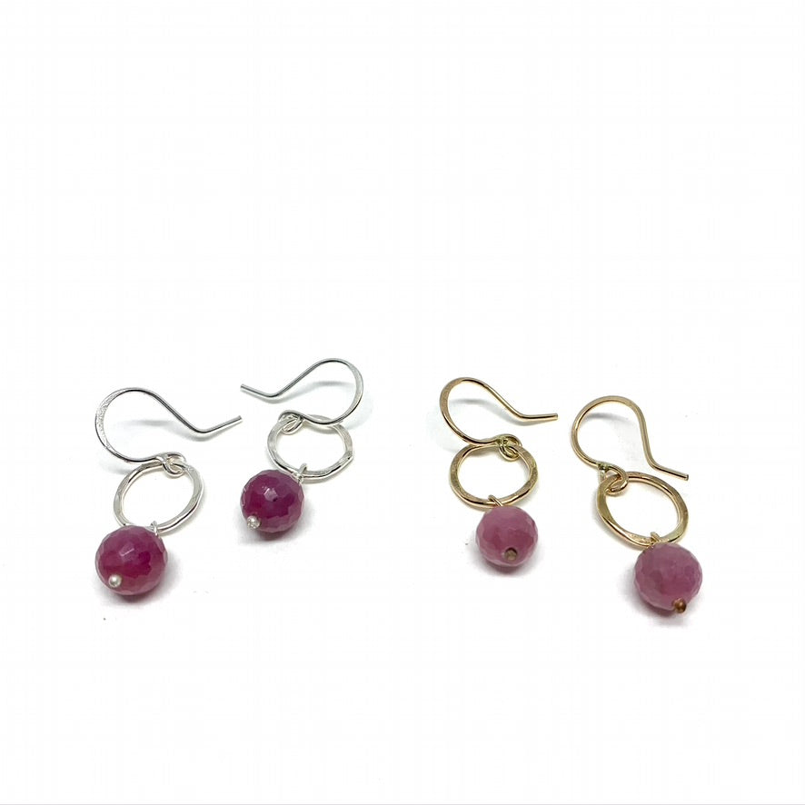 Ruby Gemstone Drop Earrings - Jennifer Cervelli Jewelry