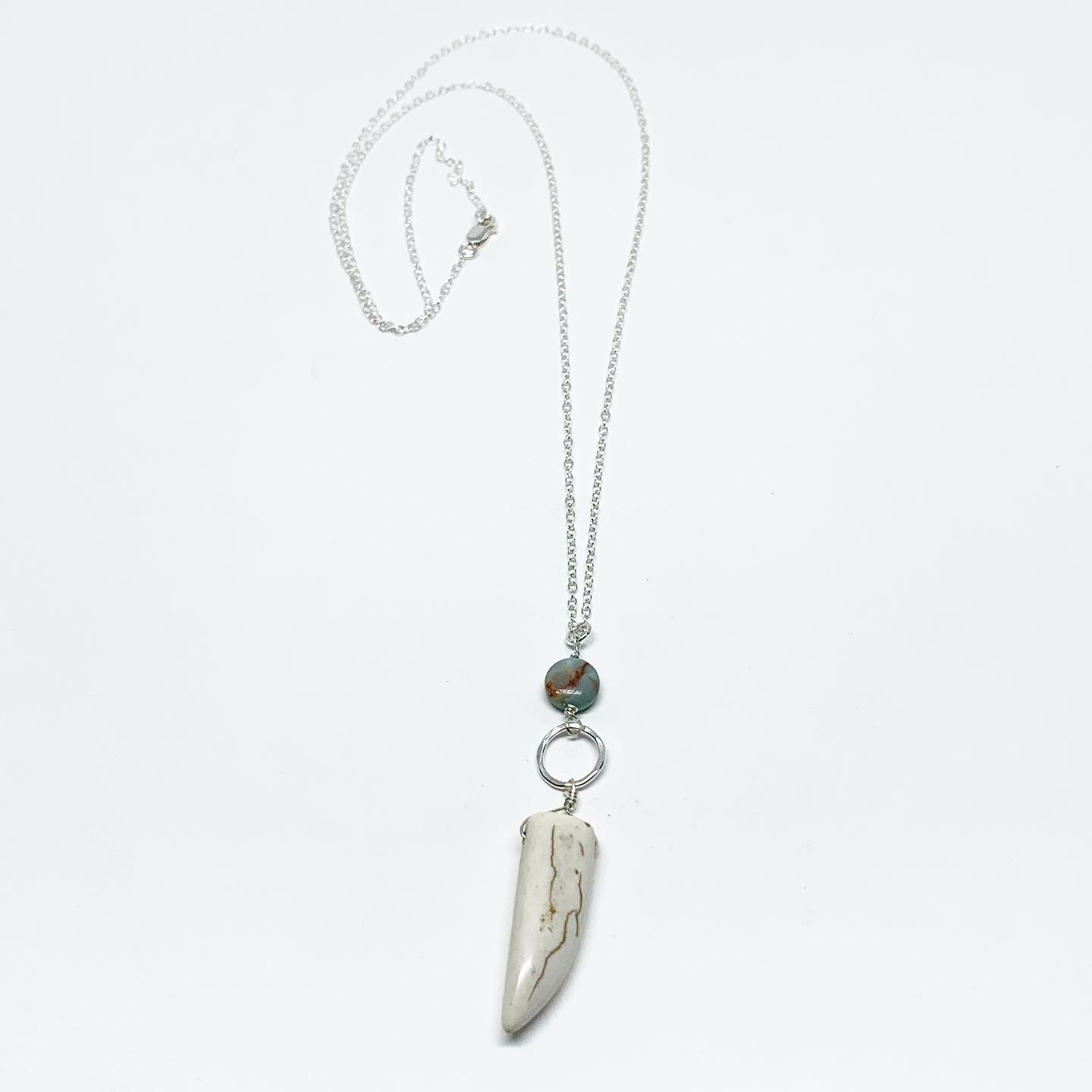 Turquoise and Howlite Charm Necklace - Jennifer Cervelli Jewelry