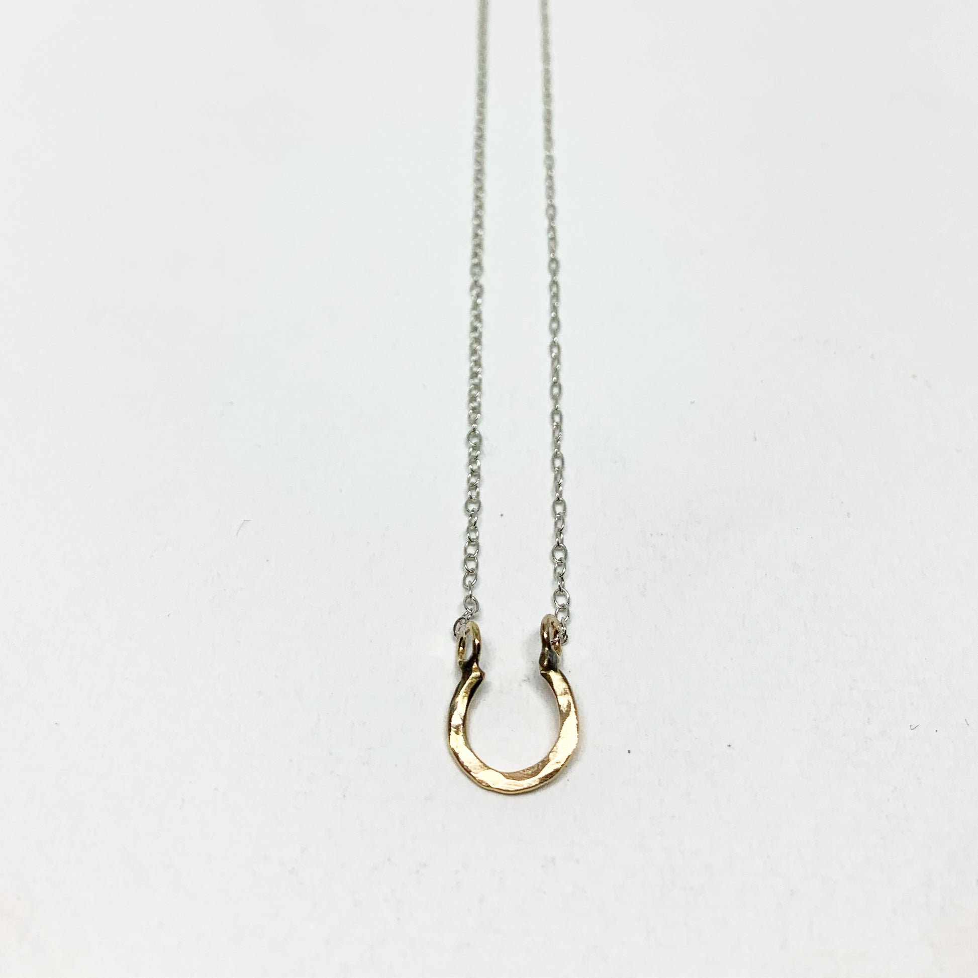 Mini Lucky Horseshoe Charm Necklace - Jennifer Cervelli Jewelry