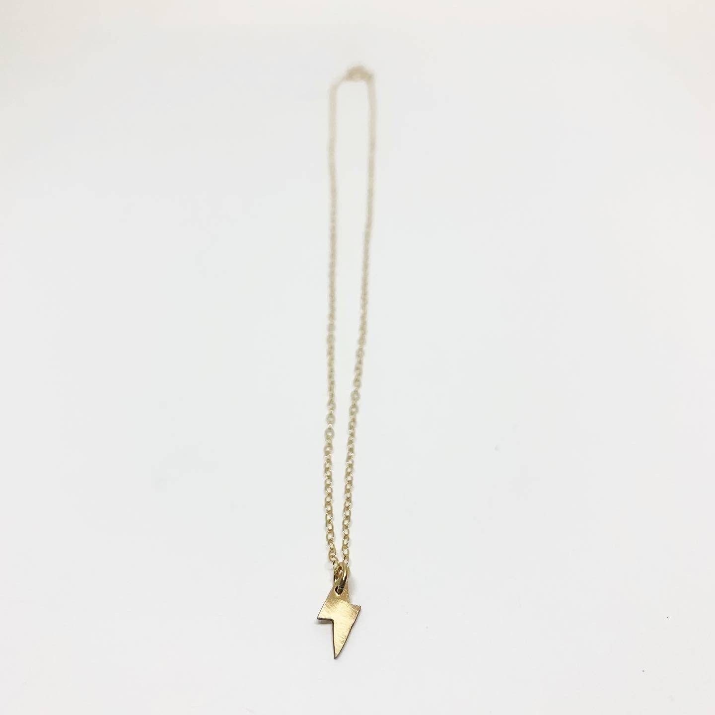 Mini Lightning Bolt Charm Necklace - Jennifer Cervelli Jewelry