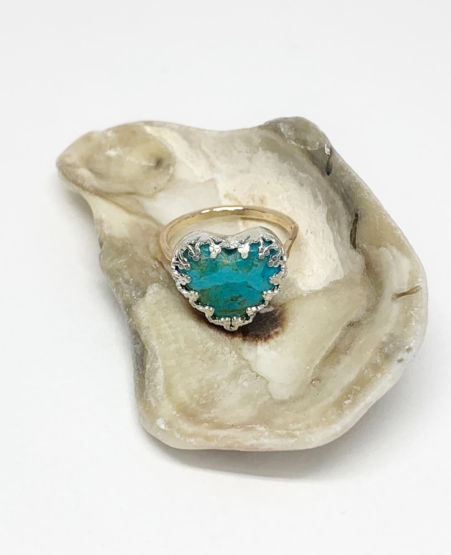 Turquoise Heart Ring #114 - Jennifer Cervelli Jewelry