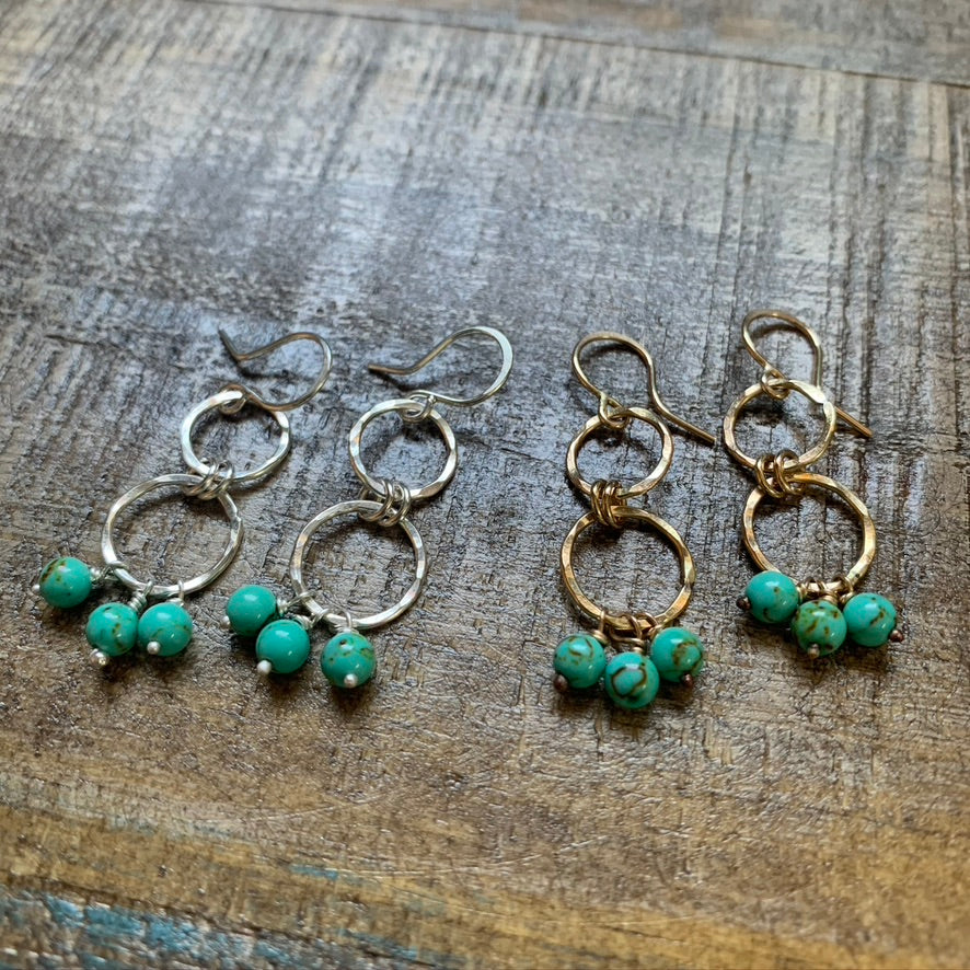 Mini Turquoise Chandelier Earrings - Jennifer Cervelli Jewelry