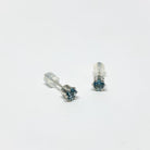 Blue Zircon Birthstone Earrings - December Birthstone - Jennifer Cervelli Jewelry