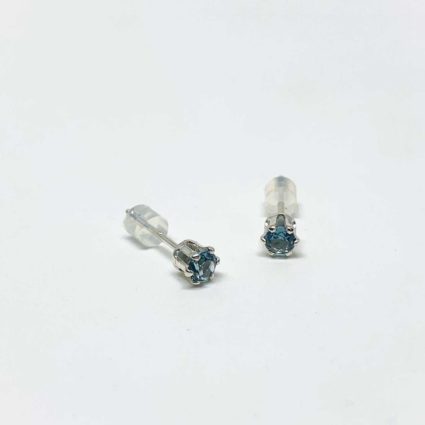 Blue Zircon Birthstone Earrings - December Birthstone - Jennifer Cervelli Jewelry