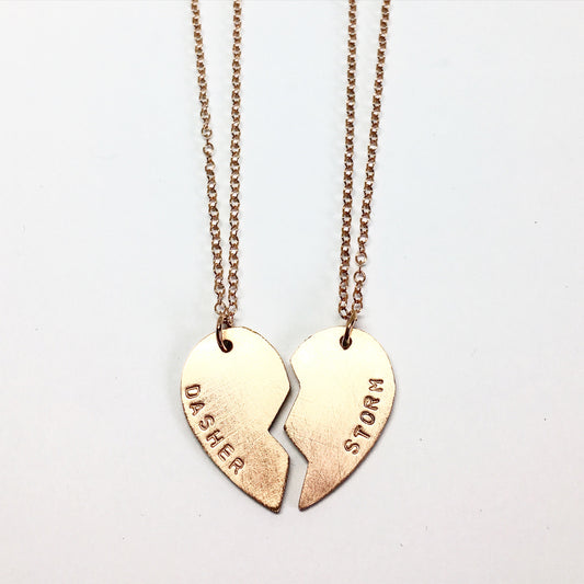 Best Friends Heart Necklaces - Jennifer Cervelli Jewelry