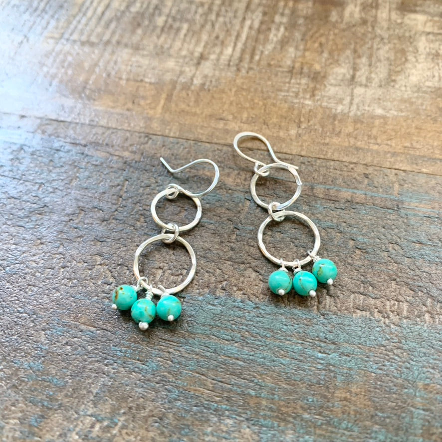 Mini Turquoise Chandelier Earrings - Jennifer Cervelli Jewelry