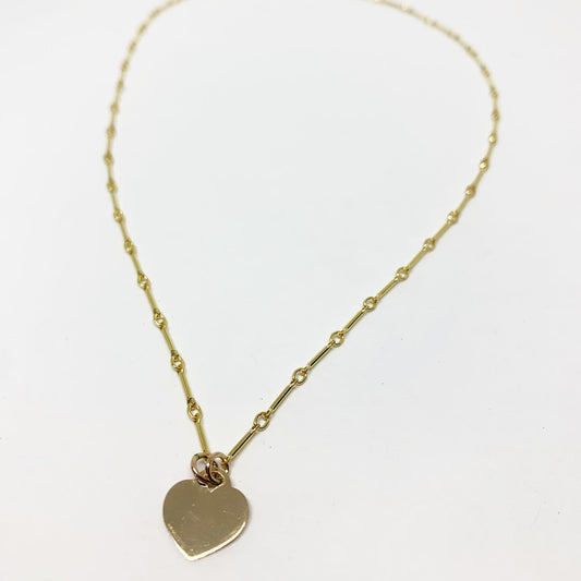 Vintage Heart Token Necklace - Jennifer Cervelli Jewelry