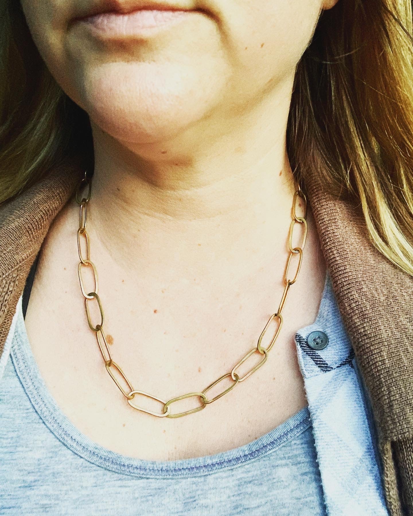 Paperclip Chain Necklace - Jennifer Cervelli Jewelry