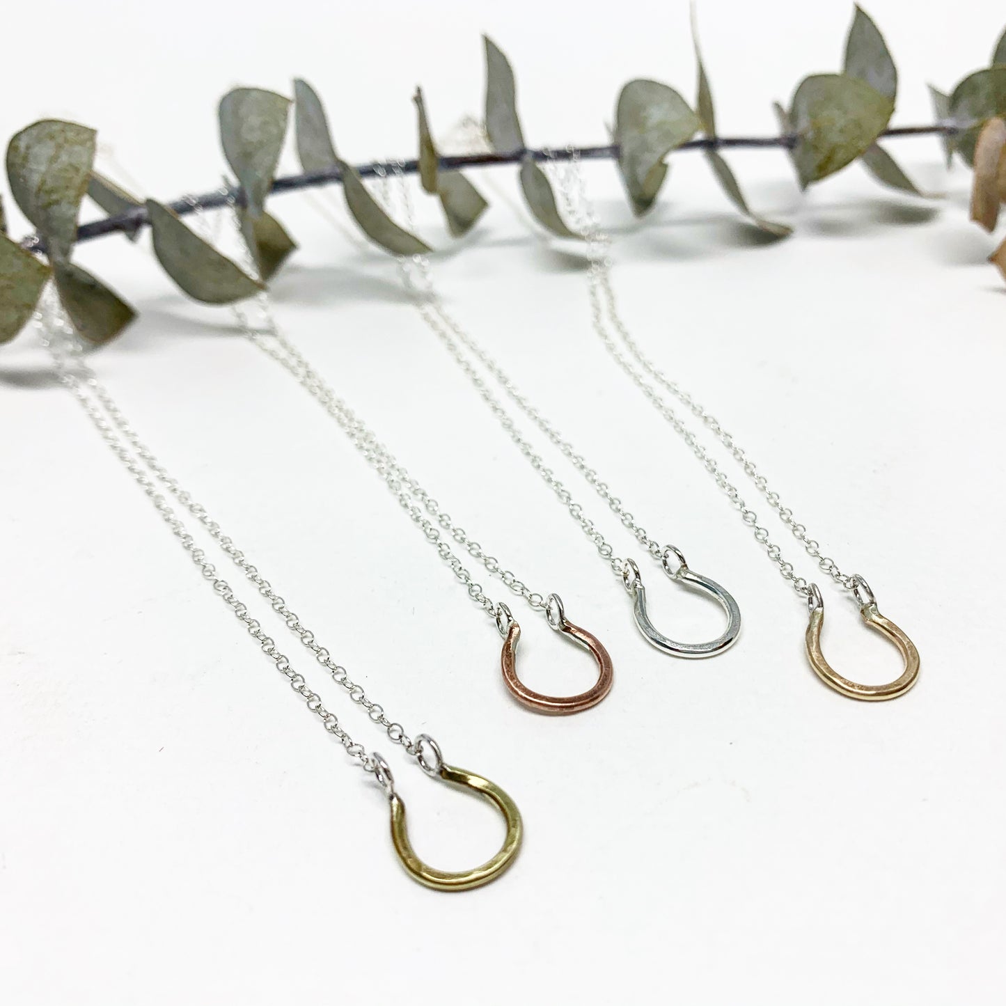 Mini Lucky Horseshoe Charm Necklace - Jennifer Cervelli Jewelry