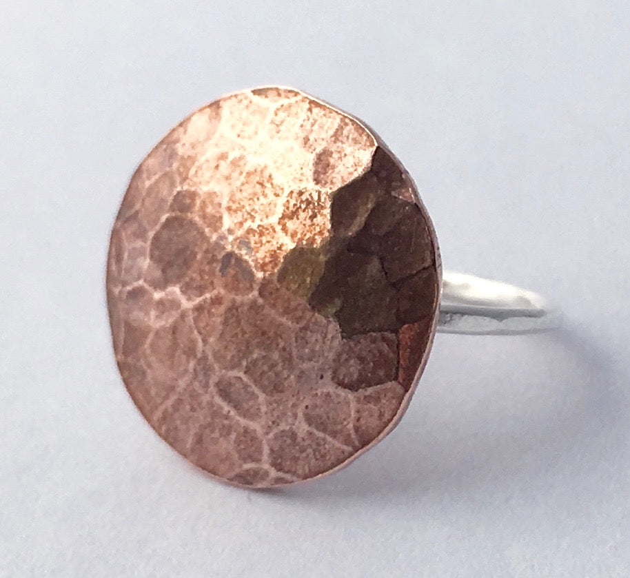Copper Full Moon Ring