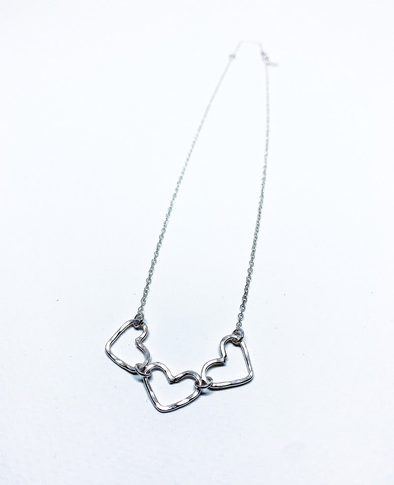 Triple Hearts Necklace - Small - Jennifer Cervelli Jewelry