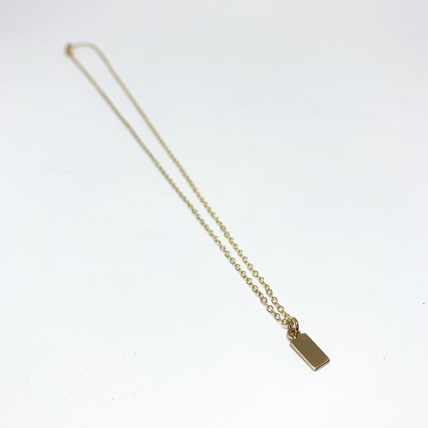 Initial Tag Necklace - Jennifer Cervelli Jewelry