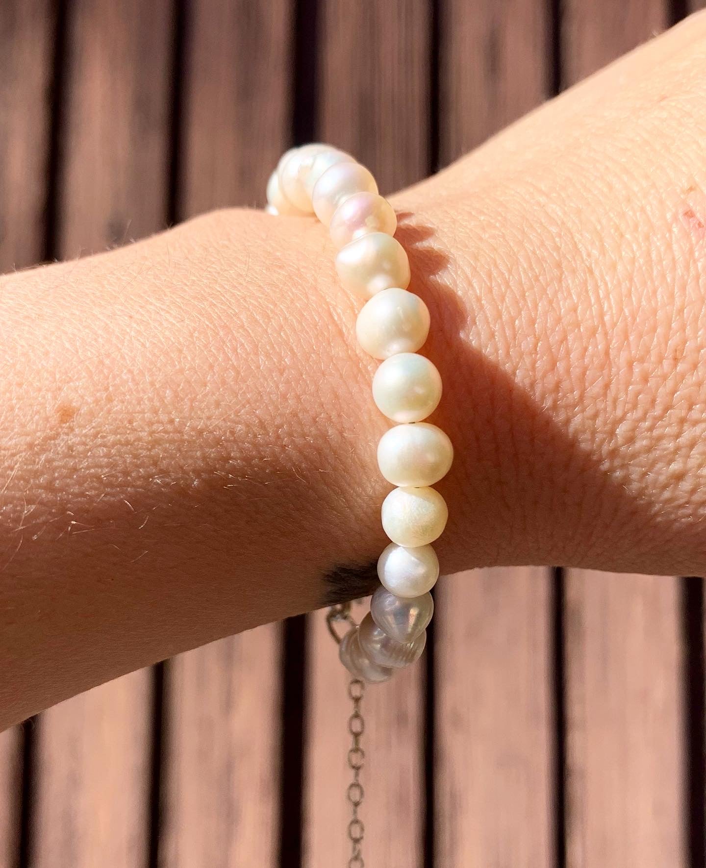 White Freshwater Pearl Mermaid Bracelet - Jennifer Cervelli Jewelry