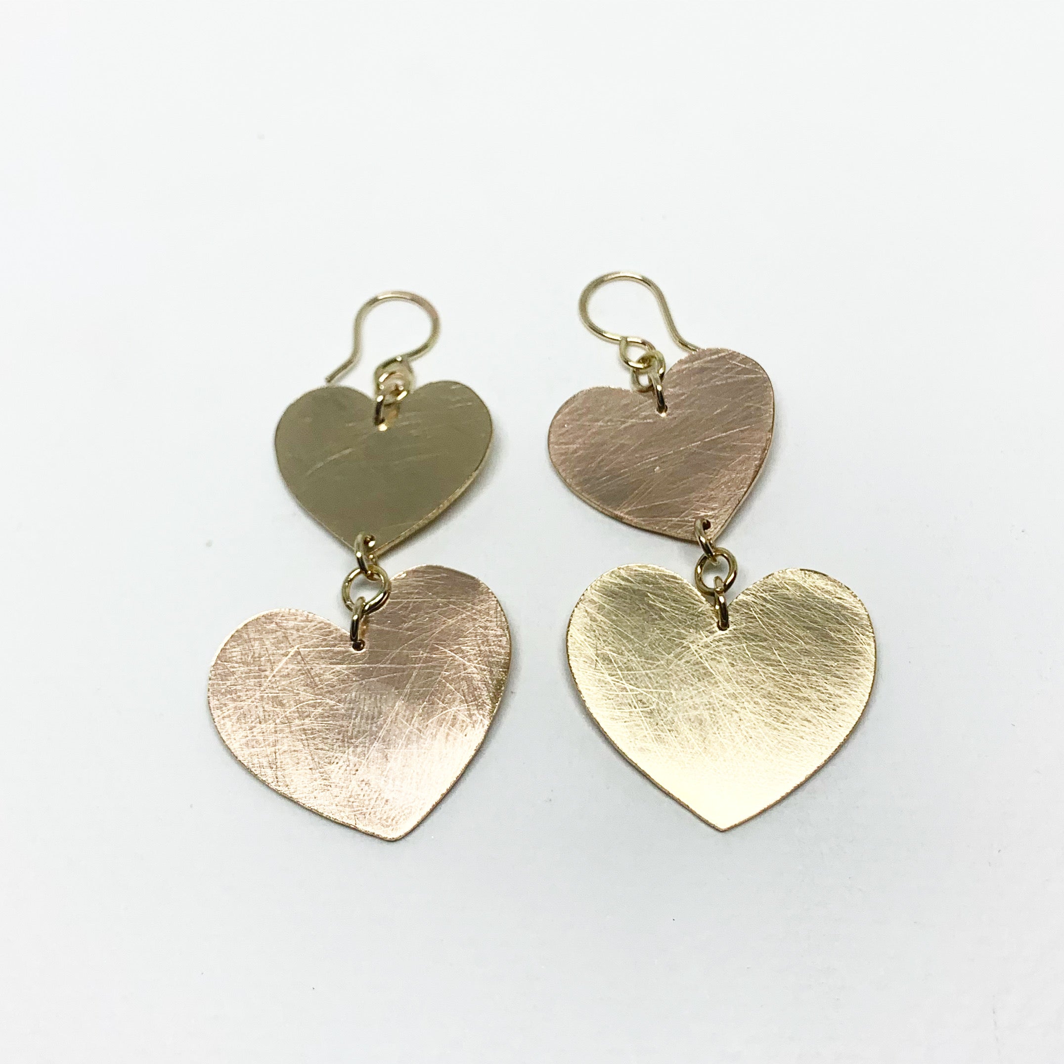 Double Heart Silhouette Earrings - Jennifer Cervelli Jewelry