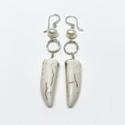 Pearl & Howlite Horn Drop Earrings - Jennifer Cervelli Jewelry