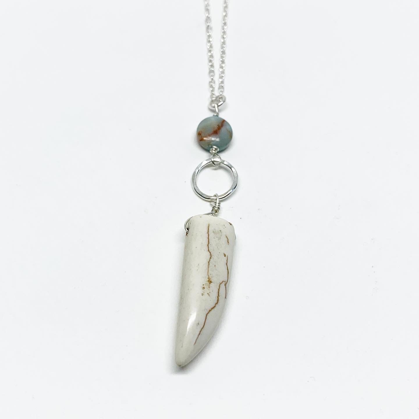 Turquoise and Howlite Charm Necklace - Jennifer Cervelli Jewelry