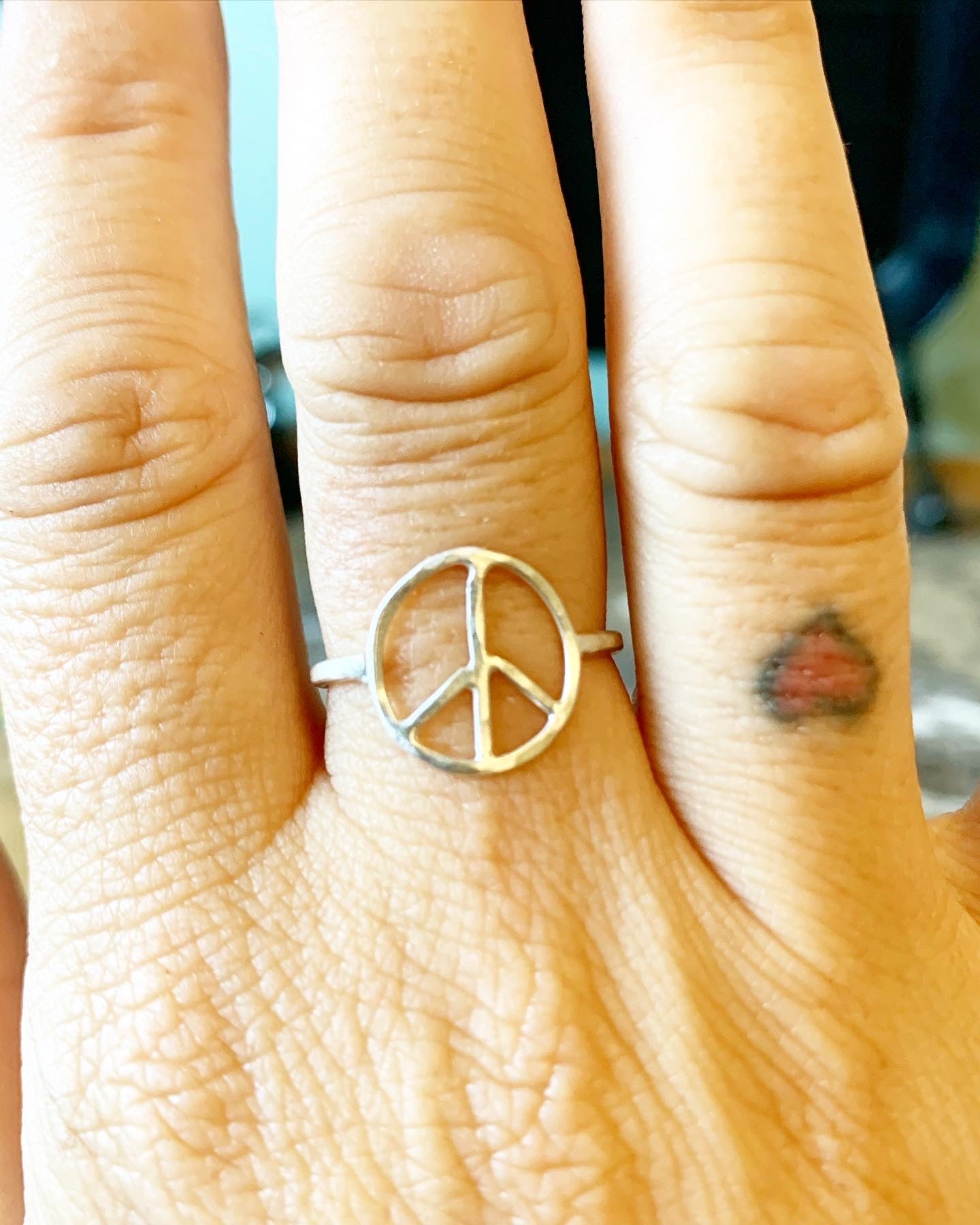 Peace Sign Ring - Jennifer Cervelli Jewelry