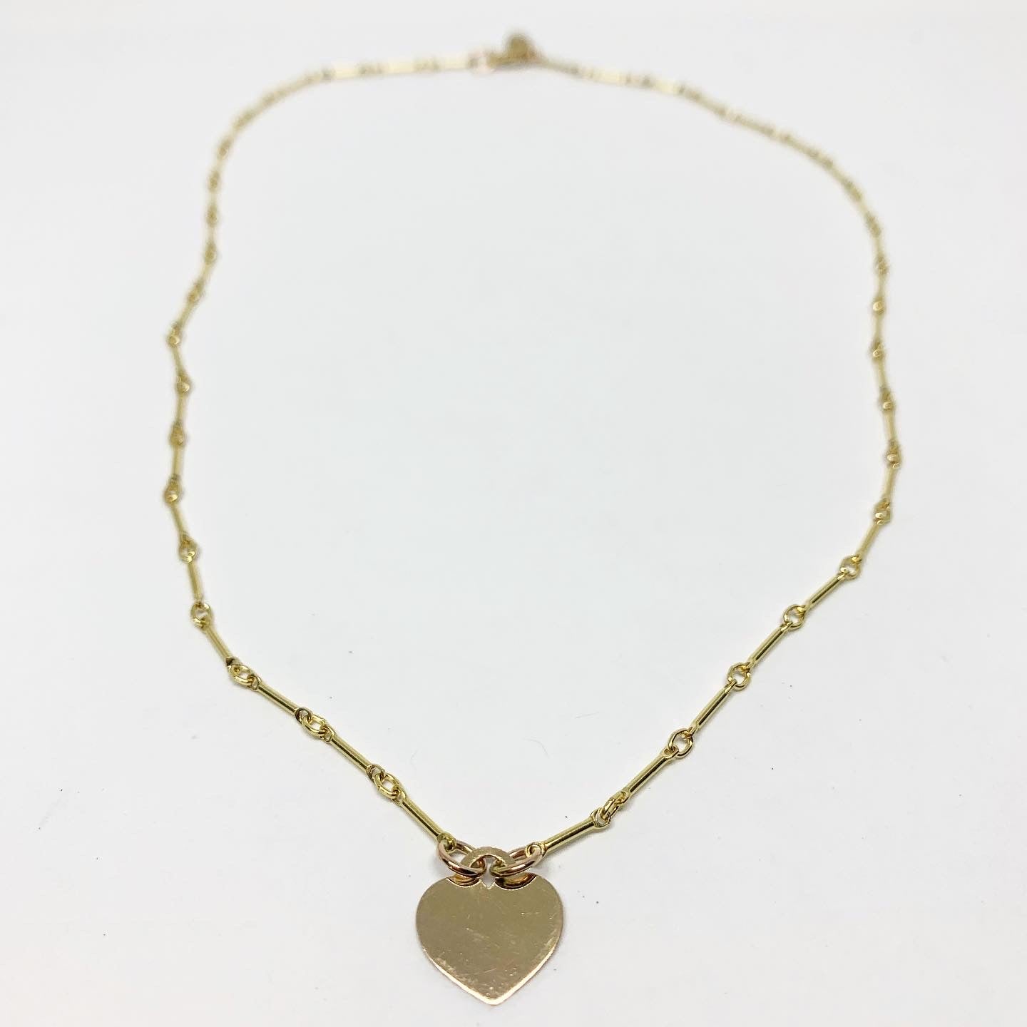 Vintage Heart Token Necklace - Jennifer Cervelli Jewelry