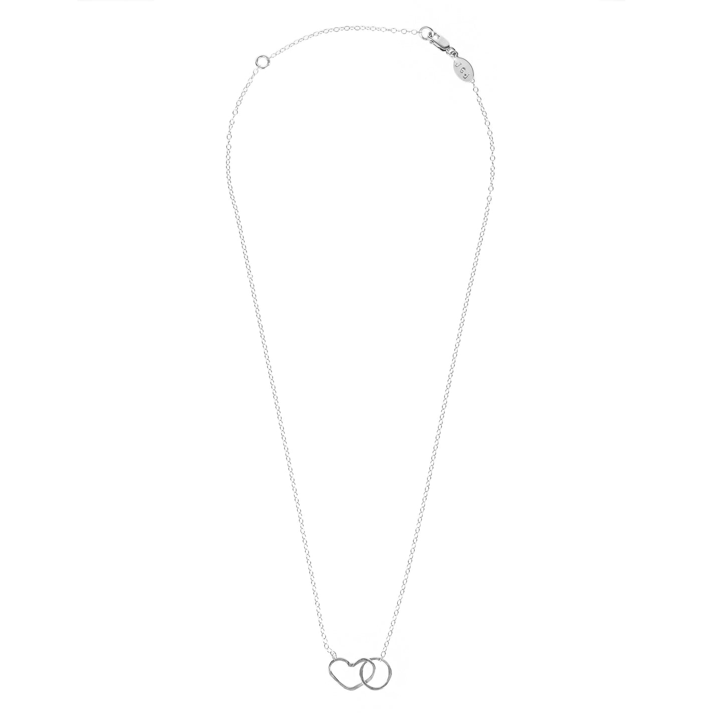 Namaste Necklace - Heart and Circle Infinity Necklace - Jennifer Cervelli Jewelry