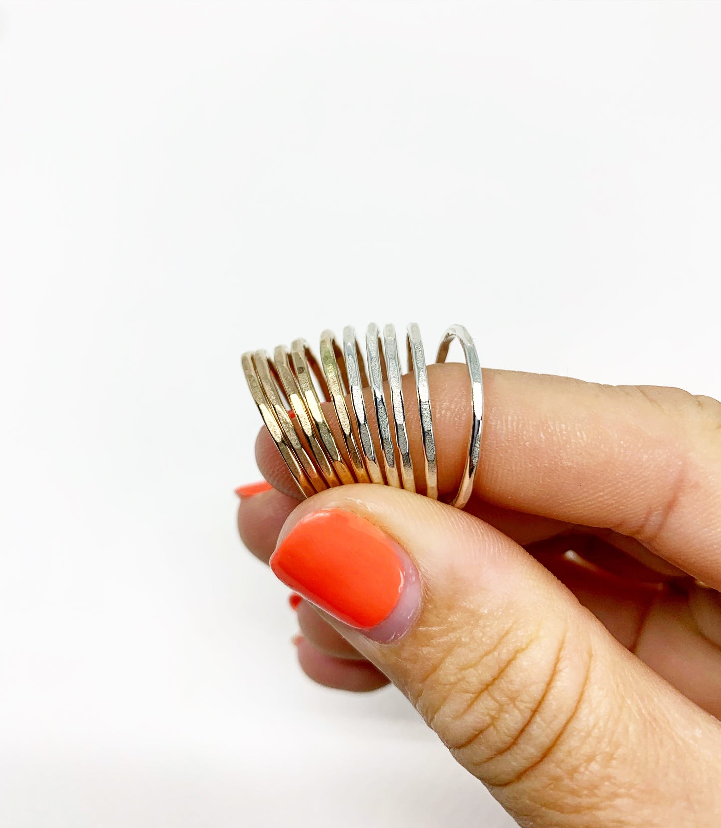 Textured Stacking Rings - Jennifer Cervelli Jewelry