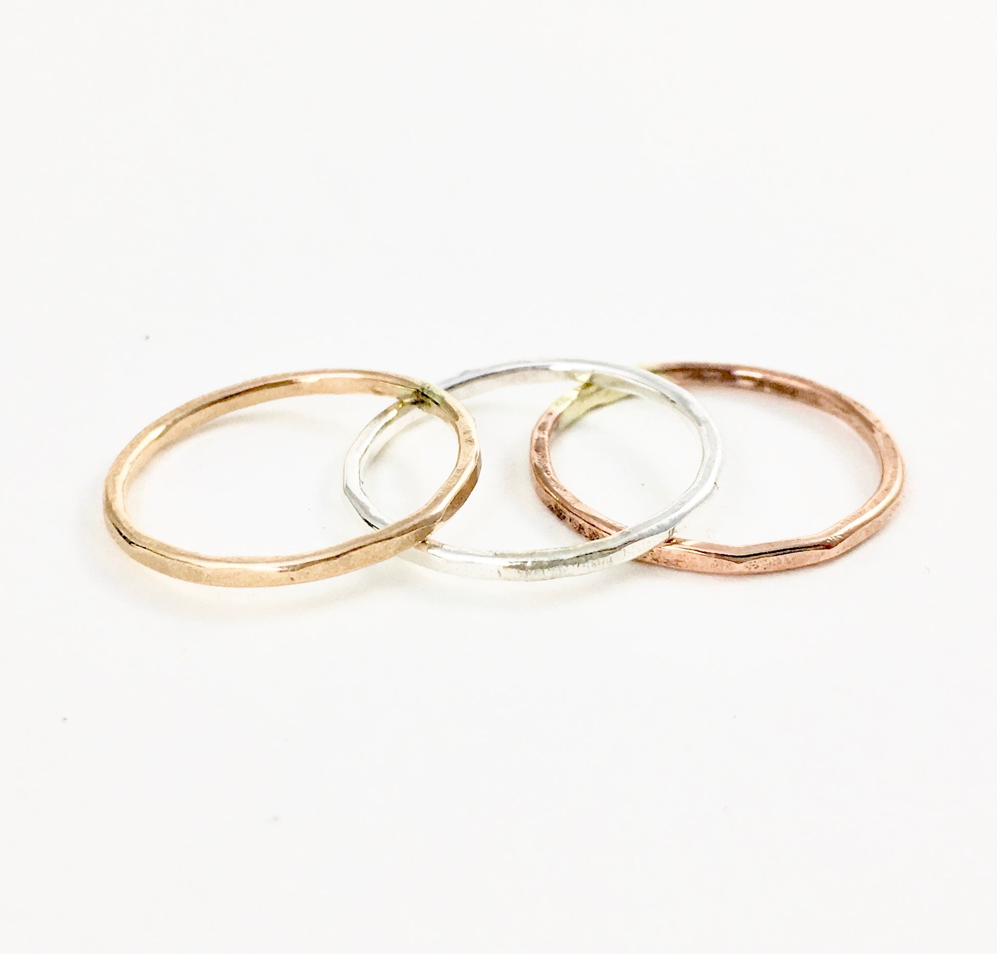 Textured Stacking Rings- Jennifer Cervelli Jewelry