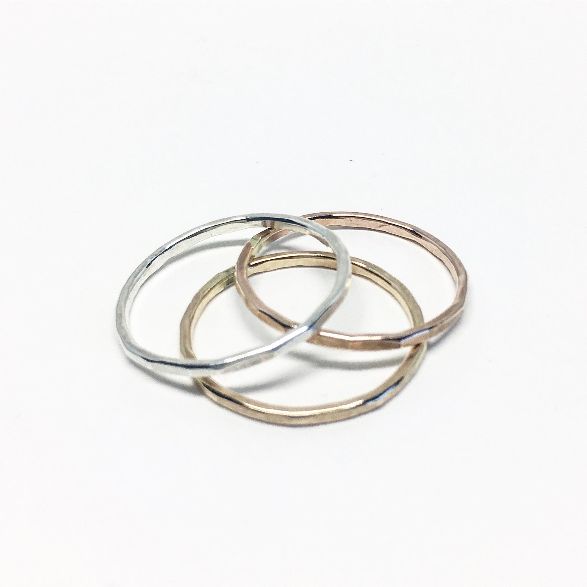 Textured Stacking Rings - Jennifer Cervelli Jewelry