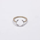 Small Two Toned Lucky Horseshoe Ring - Jennifer Cervelli Jewelry - Equestrian Ring
