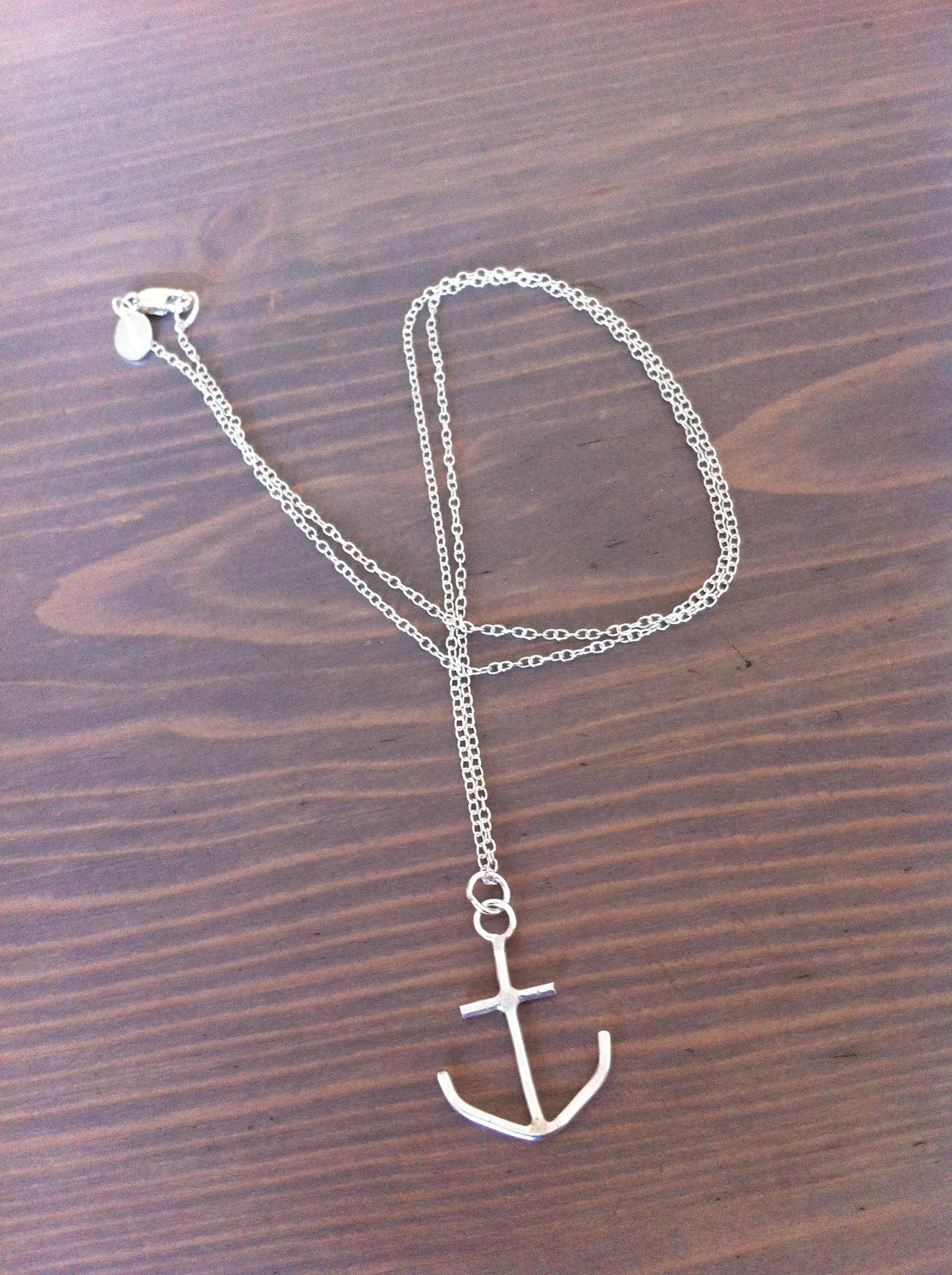 Sterling Silver Anchor Charm Necklace